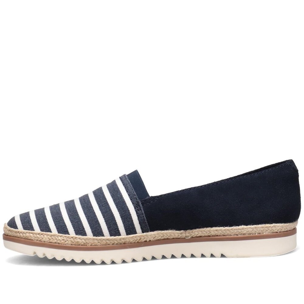 Clarks womens Serena Paige Loafer Flat, Navy Textile/Suede Combi, 6 Wide US